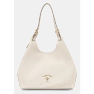 τσάντα u.s. polo assn. stanford χρώμα: μπεζ, biuss8372wvp 100% πολυουρεθάνη