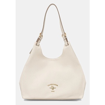 τσάντα u.s. polo assn. stanford χρώμα μπεζ, biuss8372wvp
