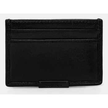 δερμάτινο πορτοφόλι allsaints dove ανδρικό, χρώμα μαύρο