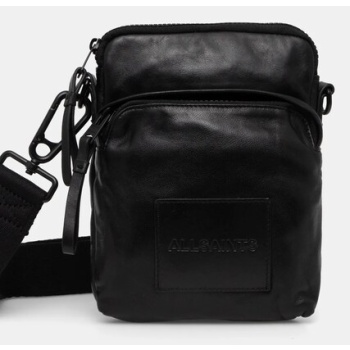 δερμάτινο φακελάκι allsaints falcon χρώμα μαύρο, m165xb