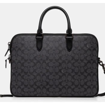 τσάντα coach χρώμα μαύρο, cv955 συνθετικό ύφασμα, φυσικό