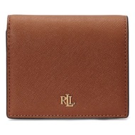 δερμάτινο πορτοφόλι lauren ralph lauren γυναικείο, χρώμα: μπεζ, 432962112 δέρμα βοοειδών