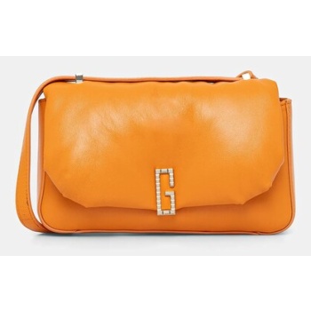 δερμάτινη τσάντα guess alizee χρώμα μαύρο, hwazaa l5115