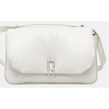 δερμάτινη τσάντα guess alizee χρώμα μαύρο, hwazaa l5115