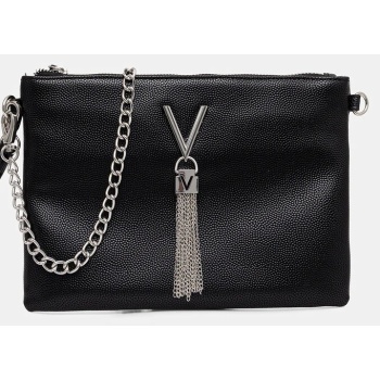 τσάντα valentino bags χρώμα μαύρο, vbs1r419g κύριο υλικό