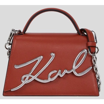 τσάντα karl lagerfeld χρώμα μπλε, a1w30038 100% δέρμα