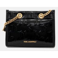 τσάντα karl lagerfeld χρώμα: μαύρο, a1w30146 100% poliuretan