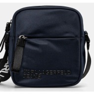 σακίδιο karl lagerfeld jeans χρώμα: ναυτικό μπλε, a1m30337 99% ανακυκλωμένο πολυαμίδιο, 1% πολυουρεθ