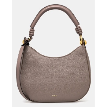 δερμάτινη τσάντα furla χρώμα καφέ, wb01489 bx0176 2572s