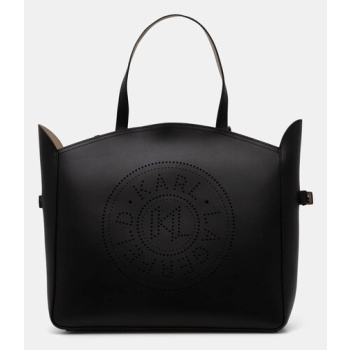 τσάντα karl lagerfeld χρώμα μαύρο, a1w30216 75% φυσικό
