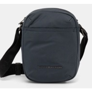 σακίδιο tommy hilfiger χρώμα: γκρι, am0am13111 96% ανακυκλωμένος πολυεστέρας, 4% πολυουρεθάνη