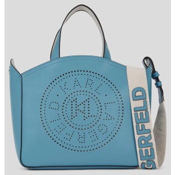 δερμάτινη τσάντα karl lagerfeld χρώμα μπεζ, a1w30058 100%