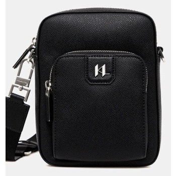 σακίδιο karl lagerfeld k/monogram χρώμα μαύρο, a1m30097