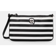 τσάντα karl lagerfeld χρώμα: πολύχρωμο, a1w32038 94% ανακυκλωμένο πολυαμίδιο, 6% poliuretan