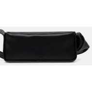 τσάντα calvin klein jeans χρώμα: μαύρο, k60k613055 100% poliuretan