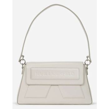 δερμάτινη τσάντα karl lagerfeld χρώμα άσπρο, a1w30154