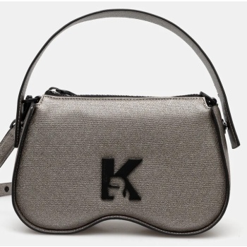 τσάντα karl lagerfeld jeans χρώμα ασημί, a1w30279 κύριο