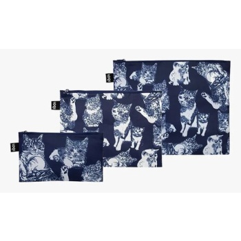 σετ τσαντάκια loqi red poppy 3-pack χρώμα πολύχρωμο 