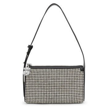 τσάντα tous χρώμα ασημί, 2002019255 συνθετικό ύφασμα