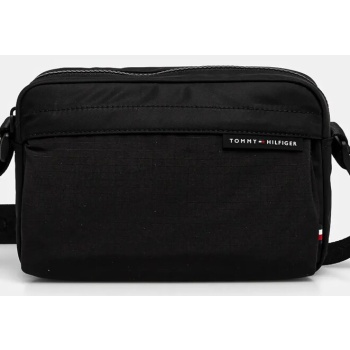 σακίδιο tommy hilfiger χρώμα μαύρο, am0am13298 100%