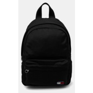 σακίδιο πλάτης tommy jeans χρώμα: μαύρο, aw0aw16963 100% ανακυκλωμένος πολυεστέρας