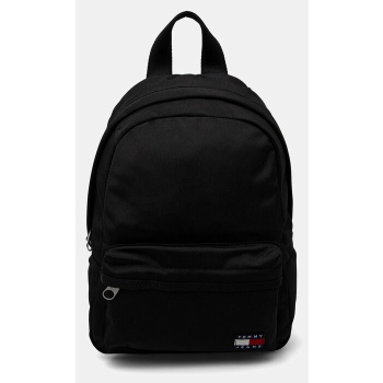 σακίδιο πλάτης tommy jeans χρώμα μαύρο, aw0aw16963 100%