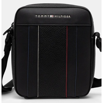 σακίδιο tommy hilfiger χρώμα μαύρο, am0am13300 100%
