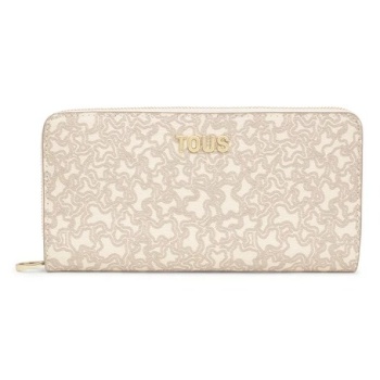 πορτοφόλι tous kaos mini lines χρώμα μπεζ, 2002183401