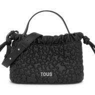 τσάντα tous puffy bear χρώμα: μαύρο, 2002188151 συνθετικό ύφασμα