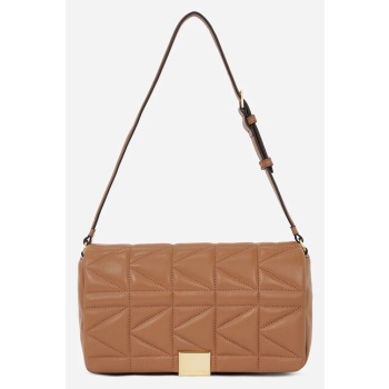 τσάντα karl lagerfeld χρώμα καφέ, a1w30437 κύριο υλικό