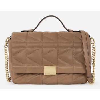 τσάντα karl lagerfeld χρώμα καφέ, a1w30357 υλικό 1 60%