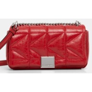 τσάντα karl lagerfeld χρώμα: κόκκινο, a1w30162 κύριο υλικό: 70% δέρμα βοοειδών, 18% πολυεστέρας, 12%