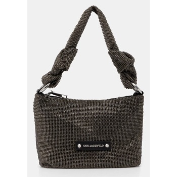 τσάντα karl lagerfeld χρώμα μαύρο, a1w30449 κύριο υλικό