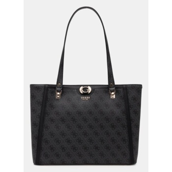 τσάντα guess orlina χρώμα μαύρο, hwsg95 40250 κύριο υλικό