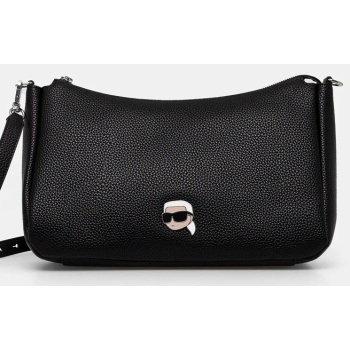 τσάντα karl lagerfeld χρώμα μαύρο, a1w30493 κύριο υλικό