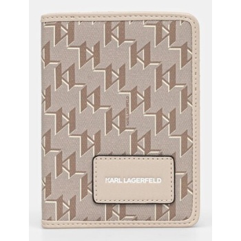 πορτοφόλι karl lagerfeld χρώμα μπεζ, a1w32071 υλικό 1 50%