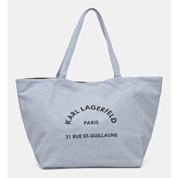 τσάντα karl lagerfeld χρώμα μπλε, a1w50006 60%