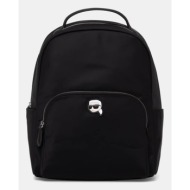 σακίδιο πλάτης karl lagerfeld χρώμα: μαύρο, a1w30126 92% ανακυκλωμένο πολυαμίδιο, 8% poliuretan