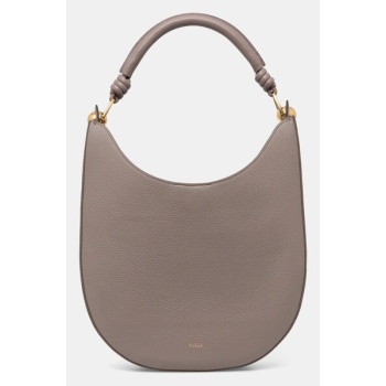 τσάντα furla χρώμα γκρι, wb01358 bx0176 2572s 100% φυσικό