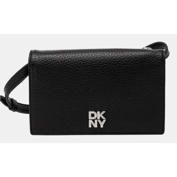 πορτοφόλι dkny χρώμα μαύρο, r445ah95 100% poliuretan
