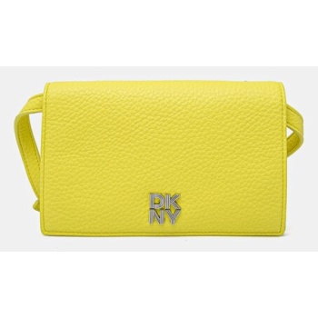 πορτοφόλι dkny χρώμα κίτρινο, r445ah95 100% poliuretan