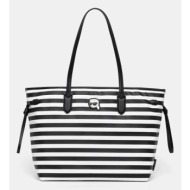 τσάντα karl lagerfeld χρώμα: μαύρο, a1w30125 κύριο υλικό: 72% ανακυκλωμένο πολυαμίδιο, 28% poliureta