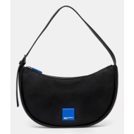 τσάντα karl lagerfeld jeans χρώμα: μαύρο, a1w30261 κύριο υλικό: 58% ανακυκλωμένη πολυουρεθάνη, 42% p