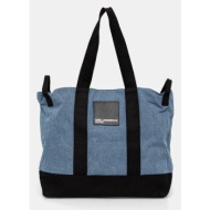 τζιν τσάντα karl lagerfeld jeans χρώμα: μπλε, a1w50054 κύριο υλικό: 100% βαμβάκι
φόδρα: 60% ανακυκλω