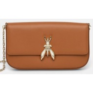 δερμάτινη τσάντα patrizia pepe χρώμα: καφέ, 8b0229 l061 κύριο υλικό: 100% φυσικό δέρμα
φόδρα: 100% π