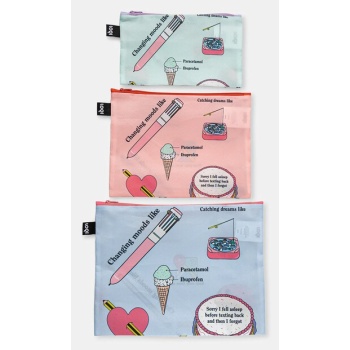 σετ τσαντάκια loqi giulia hartz 3-pack χρώμα πολύχρωμο 