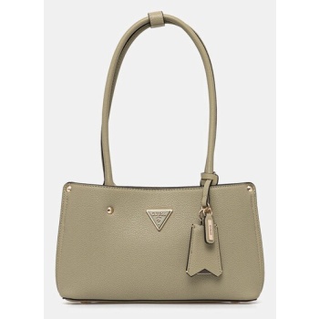τσάντα guess meridian χρώμα πράσινο, hwbg87 78090 κύριο