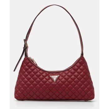 τσάντα guess rianee χρώμα μπορντό, hweqg9 54117 υλικό 1