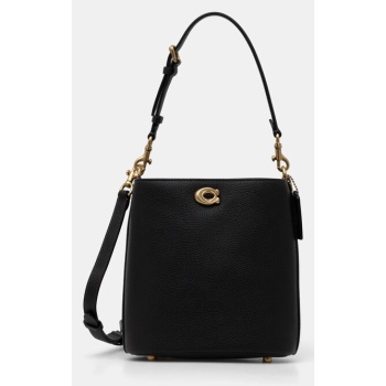 τσάντα coach willow χρώμα μαύρο, cw625 δέρμα