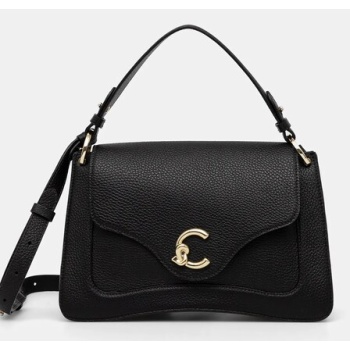 δερμάτινη τσάντα coccinelle χρώμα μαύρο, e1 ssl 18 01 01